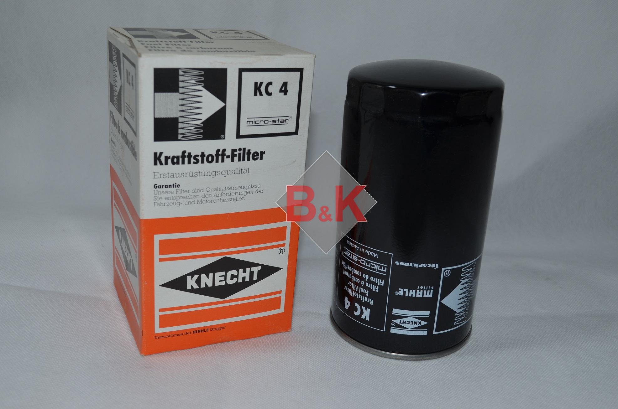 Filtro Motore Knecht KC 104 - Elemento Olio/Aria/Carburante - Diametro 80 Mm, Altezza 133,1 Mm